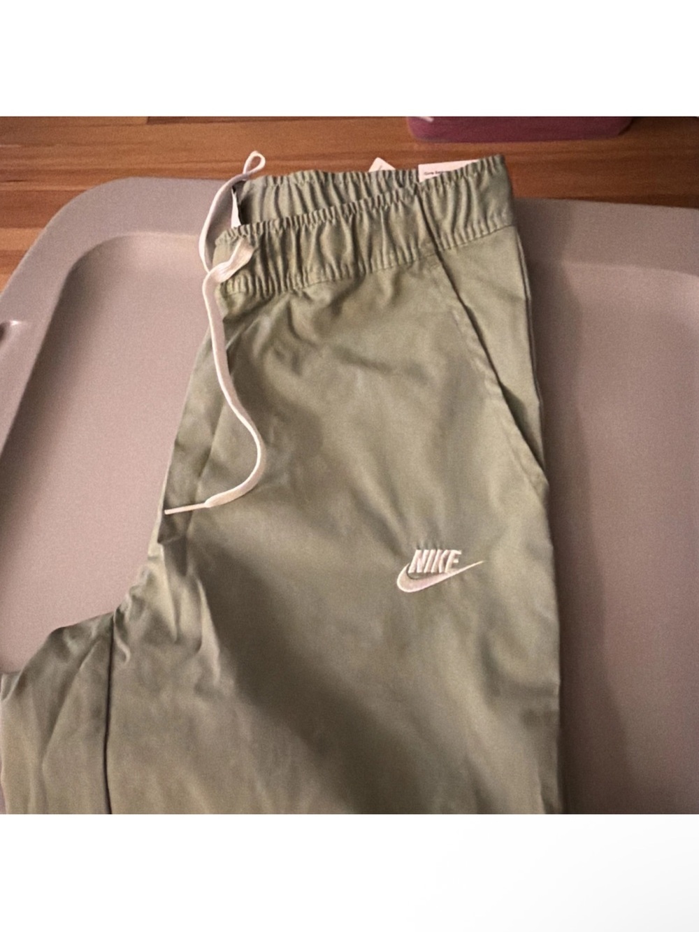 Nike Olive Green Standard Fit Tapered Pants